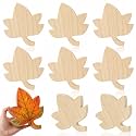 Jetec 9 Pcs 6 Inch Fall Wooden Leaves for Wood Leaf Cutouts