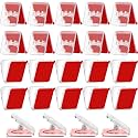 Jetec Self Adhesive Wall Clips, Double Sided Spring Clamp, Clear, 24 Pieces