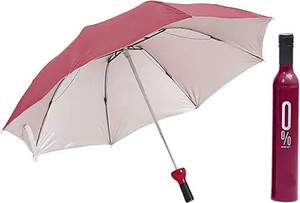 jetgadget portable mini umbrella for women pocket and for men umbrella for kids bottle umbrella maroon