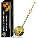 JETKONG Large Flour Duster for Baking, One-Handed Operation Sugar Sifter, 304 Stainless Steel Dusting Wand, Flour Sprinkler for Bread Baking (Large, Gold)