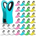 JETMORE 30 Pack Chip Clips Magnetic, Multicolor Food Clips for Bags, Office