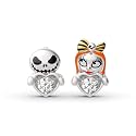 Jeulia Hug Me "Everlasting Love" Round Cut Sterling Silver Earrings for Women Wife Engagement Wedding Anniversary or Birthday Christmas With Jewelry Box