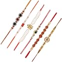 Combo of 3 Thread Dora Rakhi wtth 3 Lumba Set for Brother Bhaiya Bhabhi
