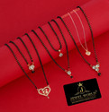 Jewel WORLD 18 INCH SHORT COMBO OF 6 MANGALSUTRA-TANMANIYA Alloy Mangalsutra