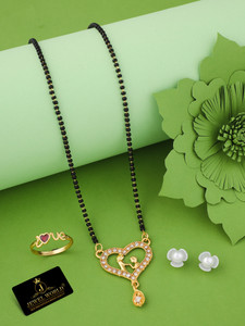 jewel world alloy gold-plated gold white jewellery set