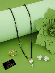 jewel world alloy gold-plated gold white jewellery set