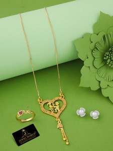 jewel world alloy gold-plated gold white jewel set pack of 1