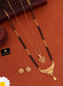 Jewel WORLD Combo of 2 Pcs 24 Inch long 1 gram Gold & 18 Inch short mangalsutra for women Brass, Copper Mangalsutra