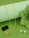 Jewel WORLD Metal, Alloy Gold-plated Gold, White Jewellery Set