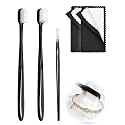 Jewelry Cleaning Kit with Cleaning Brushes and Velvet Polishing Cloths