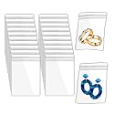Jewelry Pouch Clear Self Seal Plastic Zipper Bags for Earrings Rings Packing Storage Transparent PVC Lock Pouches, Pack of 80