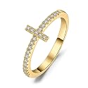 JewelryPalace 14k White Yellow Rose Gold Plated 925 Sterling Silver Rings for Women, Cubic Zirconia Promise Rings for Her, Stackable Wedding Bands Rings for Women Infinity Forever Love Knot Ring