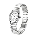 JewelryWe Easy Read Elastic Watch Womens Slip-On Stretch Band Fits 6.5-7.9”