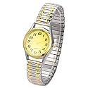JewelryWe Easy Read Elastic Watch Womens Slip-On Stretch Band Fits 6.5-7.9”