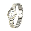 JewelryWe Easy Read Elastic Watch Womens Slip-On Stretch Band Fits 6.5-7.9”