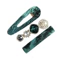 Jewels Galaxy Heart Pearl &amp; AD Hair Clips Jewellery for Women