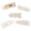 Jewels Galaxy Heart Pearl &amp; AD Hair Clips Jewellery for Women