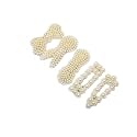 Jewels Galaxy Heart Pearl &amp; AD Hair Clips Jewellery for Women