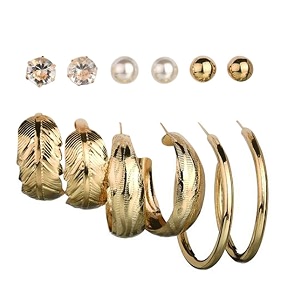 jewels galaxy stylish pearl amp ad multi designs stunning 6 pair of earrings for womengirls
