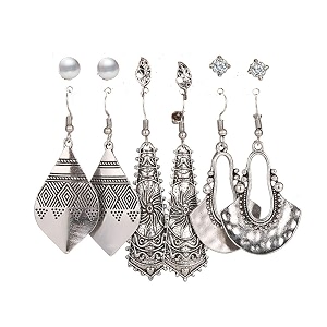 jewels galaxy stylish pearl amp ad multi designs stunning 6 pair of earrings for womengirls