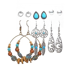 jewels galaxy stylish pearl amp ad multi designs stunning 6 pair of earrings for womengirls