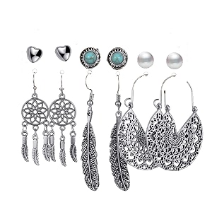jewels galaxy stylish pearl amp ad multi designs stunning 6 pair of earrings for womengirls