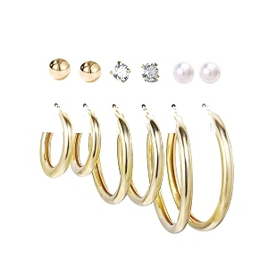jewels galaxy stylish pearl amp ad multi designs stunning 6 pair of earrings for womengirls