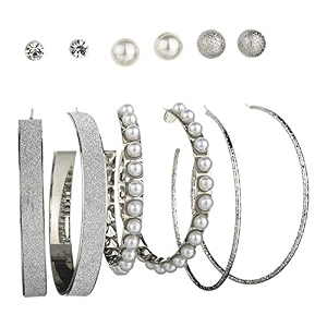 jewels galaxy stylish pearl amp ad multi designs stunning 6 pair of earrings for womengirls