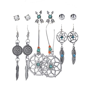 jewels galaxy stylish pearl amp ad multi designs stunning 6 pair of earrings for womengirls