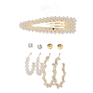 jewels galaxy stylish pearl amp ad multi designs stunning 6 pair of earrings for womengirls