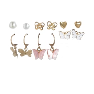 jewels galaxy stylish pearl amp ad multi designs stunning 6 pair of earrings for womengirls