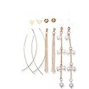 Jewels Galaxy Stylish Pearl &amp; AD Multi Designs Stunning 6 Pair of Earrings For Women/Girls