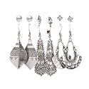 Jewels Galaxy Stylish Pearl &amp; AD Multi Designs Stunning 6 Pair of Earrings For Women/Girls