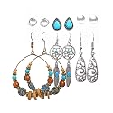Jewels Galaxy Stylish Pearl &amp; AD Multi Designs Stunning 6 Pair of Earrings For Women/Girls