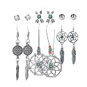 Jewels Galaxy Stylish Pearl &amp; AD Multi Designs Stunning 6 Pair of Earrings For Women/Girls