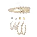Jewels Galaxy Stylish Pearl &amp; AD Multi Designs Stunning 6 Pair of Earrings For Women/Girls