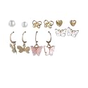 Jewels Galaxy Stylish Pearl &amp; AD Multi Designs Stunning 6 Pair of Earrings For Women/Girls