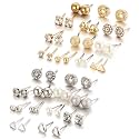 Jewels Galaxy Stylish Pearl &amp; AD Multi Designs Stunning 6 Pair of Earrings For Women/Girls