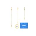 Jewlpire 14k Gold Plated Necklace Extender for Women, Cable Chain Extenders for Necklaces, Jewelry Extenders for Necklaces Bracelets Anklets 3 Piece (1", 2", 3")