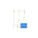 Jewlpire 14k Gold Plated Necklace Extender for Women, Box Chain Extenders for Necklaces, Jewelry Extenders for Necklaces Bracelets Anklets 3 Piece (1", 2", 3")