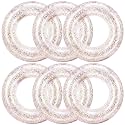 Jexine 6 Pcs Glitter Inflatable Pool Float Tube 30 Inch, Colorful