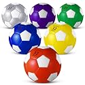 Jexine 6 Pcs Soccer Ball Bulk with Pump School Recess Equipment