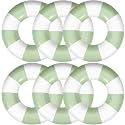 Jexine 6 Pcs Stripe Inflatable Pool Float Tube 30 Inch, Green