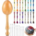 Jexine Darning Egg for Socks Wooden Knit Patch Kit(Multiple Color)