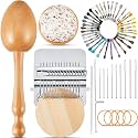 Jexine Speedweve Mini Darning Loom 14 Hooks Darning Egg for Socks Kit