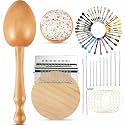 Jexine Speedweve Mini Darning Loom 21 Hooks Darning Egg for Socks Kit