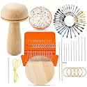 Jexine Speedweve Mini Darning Loom 14 Hooks Darning Mushroom for Socks Kit