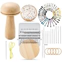 Jexine Speedweve Mini Darning Loom 14 Hooks Darning Mushroom for Socks Kit
