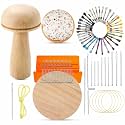 Jexine Speedweve Mini Darning Loom 21 Hooks Darning Mushroom for Socks Kit