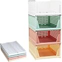 Foldable Plastic Wardrobe Organizer - Stackable Storage Solution for Clothes, Ideal for Bathroom, Kitchen, and Bedroom Use (Pack of 10, Multicolor)